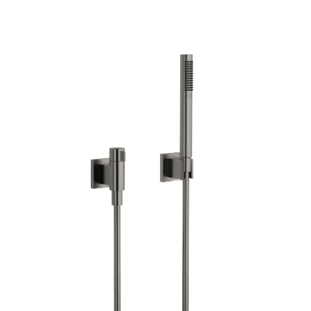 DORNBRACHT Schlauchbrausegarnitur mit Einzelrosetten SERIENSPEZIFISCH 27809985 Dark Platinum gebürstet, 27809985-99 Galeriebild 1
